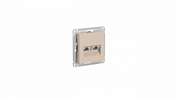 Розетка двойная компьютерная AtlasDesign SE RJ45+RJ45 песочная во Владивостоке