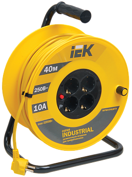 Катушка УК40 с т/з 4 места 2P+PE/40м 3х1,0 мм2 "Industrial" IEK во Владивостоке