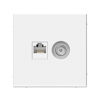 ARTGALLERY РОЗЕТКА двойная ТВ + компьютерная RJ45, кат. 5Е, БЕЛЫЙ во Владивостоке