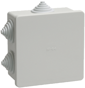 Коробка КМ41235 распаячная для открытой проводки 85х85х40 мм IP44 (RAL7035, 6 гермовводов) во Владивостоке