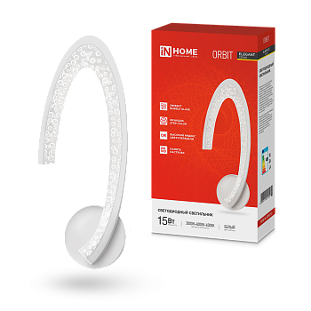 Светильник настенный светодиодный ELEGANT ORBIT 15Вт 230В 3000-6500K 1200Лм STEP COLOR белый IN HOME во Владивостоке